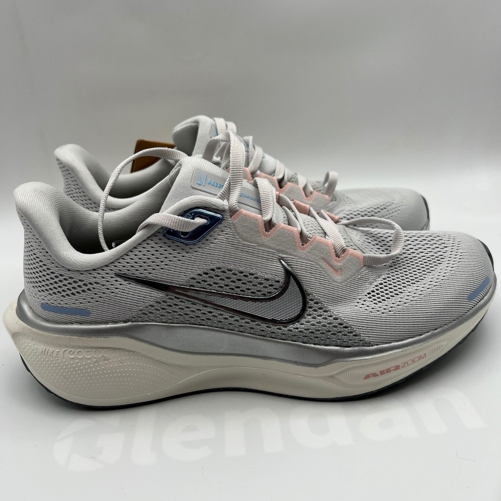 Nike Air Zoom Pegasus 41 Womens 7 Grey Pink Mesh ReactX Running Shoes